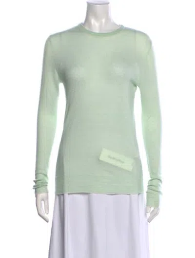 Pre-owned Equipment Wool Striped Sweater In Green