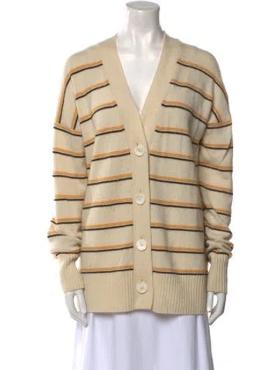 Pre-owned Equipment Wool Striped Sweater In Neutral