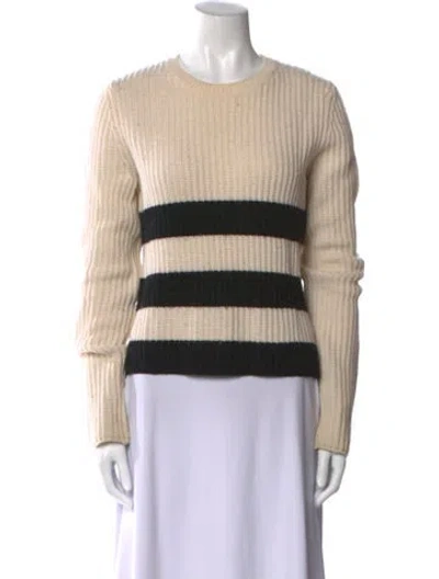 Pre-owned Equipment Wool Striped Sweater In Neutral