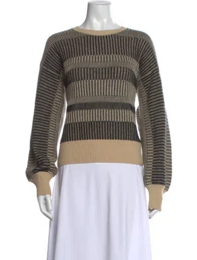 Pre-owned Equipment Wool Striped Sweater In Neutral