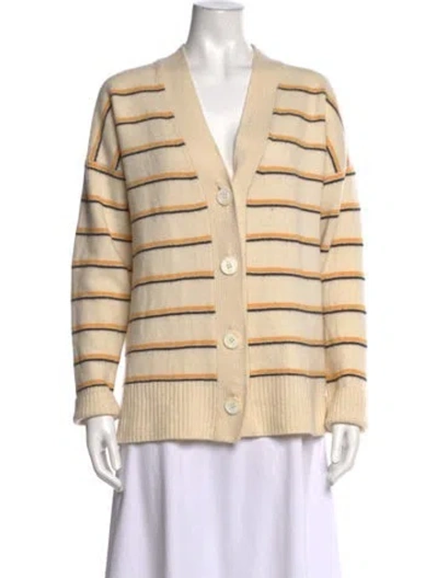 Pre-owned Equipment Wool Striped Sweater In Neutrals