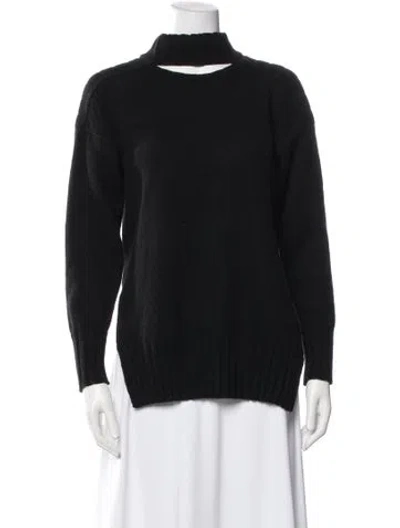 Pre-owned Equipment Wool Turtleneck Sweater In Black