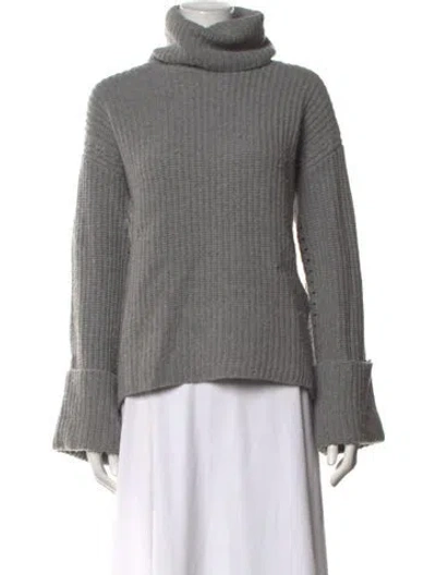 Pre-owned Equipment Wool Turtleneck Sweater In Grey