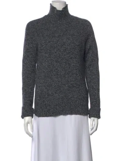 Pre-owned Equipment Wool Turtleneck Sweater In Grey