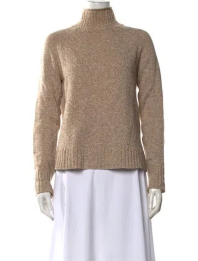 Pre-owned Equipment Wool Turtleneck Sweater In Neutrals