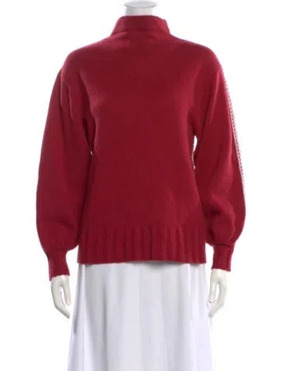 Pre-owned Equipment Wool Turtleneck Sweater In Red