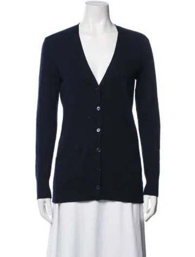 Pre-owned Equipment Wool V-neck Sweater In Blue