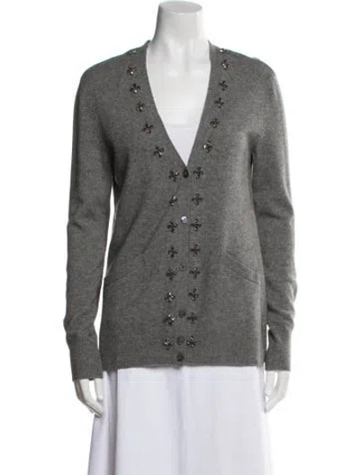 Pre-owned Equipment Wool V-neck Sweater In Gray