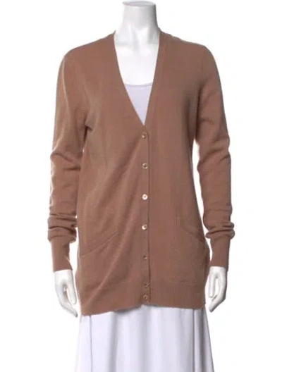 Pre-owned Equipment Wool V-neck Sweater In Neutrals
