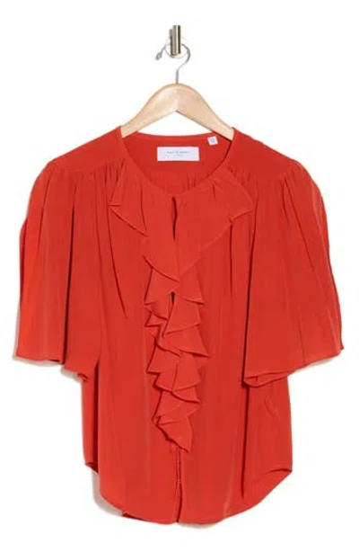 Equipment Yolande Silk Top In Molten Lava