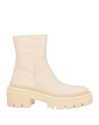 Eqüitare Equitare Charlote Woman Ankle Boots Ivory Size 9 Soft Leather In Neutral