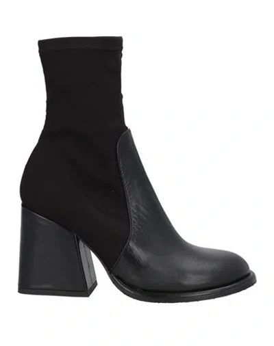 Eqüitare Equitare Hazeli Woman Ankle Boots Black Size 8 Soft Leather, Textile Fibers