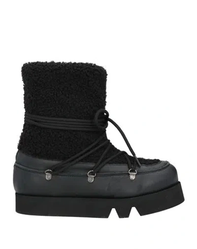 Eqüitare Equitare Woman Ankle Boots Black Size 8 Soft Leather, Textile Fibers
