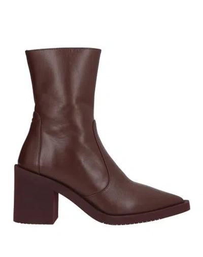 Eqüitare Equitare Woman Ankle Boots Burgundy Size 5 Leather In Red