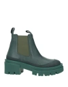 Eqüitare Equitare Woman Ankle Boots Dark Green Size 11 Soft Leather In Green
