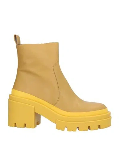Eqüitare Equitare Woman Ankle Boots Marigold Size 8 Soft Leather In Yellow