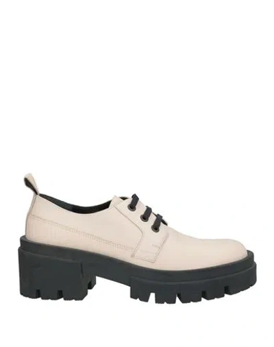 Eqüitare Equitare Woman Lace-up Shoes Cream Size 7 Leather In White