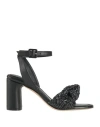 Eqüitare Equitare Woman Sandals Black Size 10 Textile Fibers In Black