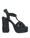 Eqüitare Equitare Woman Sandals Black Size 7 Natural Raffia