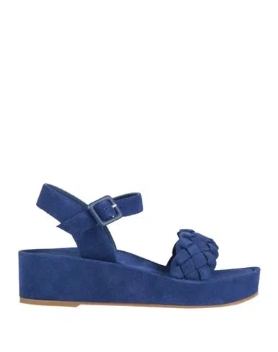 Eqüitare Equitare Woman Sandals Bright Blue Size 10 Leather