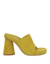Eqüitare Equitare Woman Sandals Lime Green Size 7 Soft Leather In Green