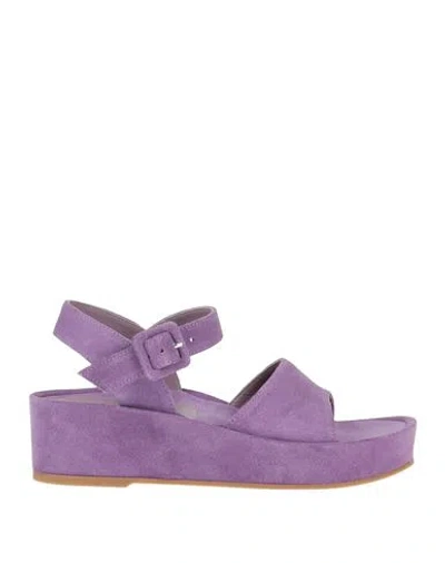 Eqüitare Equitare Woman Sandals Light Purple Size 6 Soft Leather