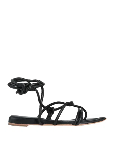 Eqüitare Toe Strap Sandals In Black