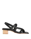 Eqüitare Toe Strap Sandals In Black