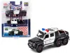 Era Car Mercedes Benz G63 Amg 6x6 Pickup Truck U. S. Police Car Black And White 1/64 Diecast Model Car By Er