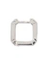 Era Square Earrings In White