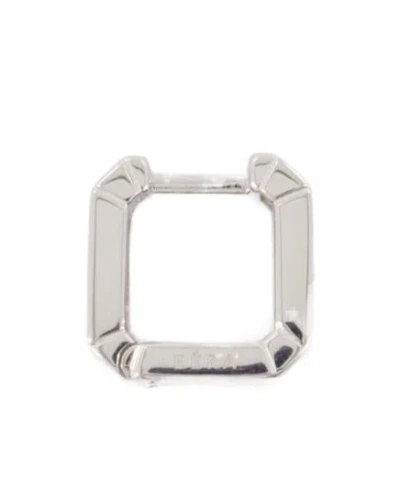 Era Square Earrings In White