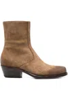 Eraldo 45mm Zip-detail Suede Boots In Brown