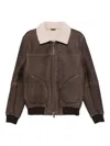 Eraldo Baita Shearling-collar Jacket In Brown