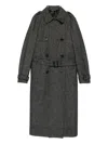 Eraldo Belted Double-breasted Coat In Gray