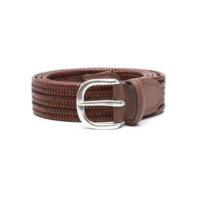 Eraldo Braided Belt In Brown