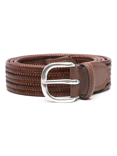 Eraldo Braided Belt In Brown