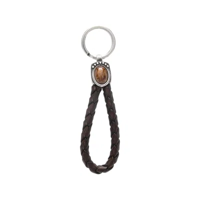 Eraldo Braided Keyring In Brown