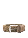 Eraldo Braided Suede Belt In Brown