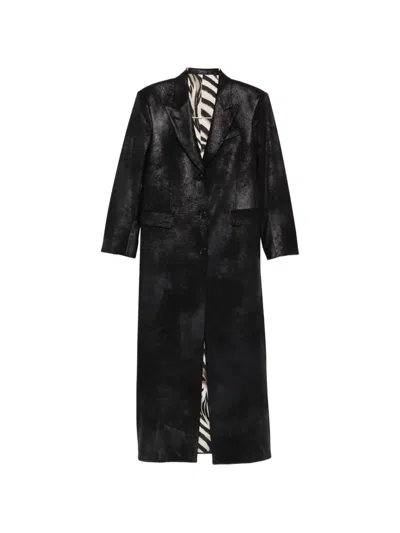 Eraldo Button Coat In Black