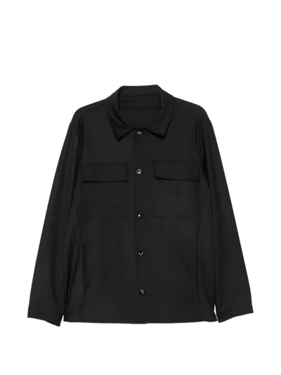 Eraldo Button-fastening Chest-pocket Jacket In Black
