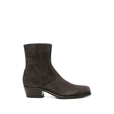 Eraldo Colmy Square-toe Ankle Boots In Brown
