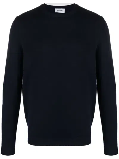 Eraldo Crew-neck Merino-wool Jumper In Blue