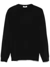 Eraldo Crew-neck Merino-wool Jumper In 黑色