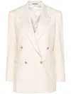 Eraldo Double-breasted Blazer In Neutrals