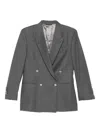 Eraldo Double-breasted Wool Jacket In Gray