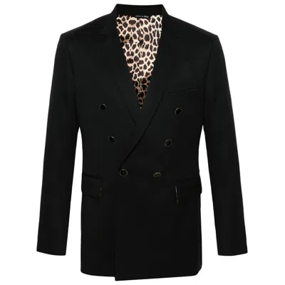 Eraldo Double-breasted Blazer In Black