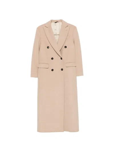 ERALDO DOUBLE-BREASTED PEAKED-LAPEL COAT