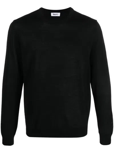 Eraldo Fine-knit Merino-wool Jumper In Black