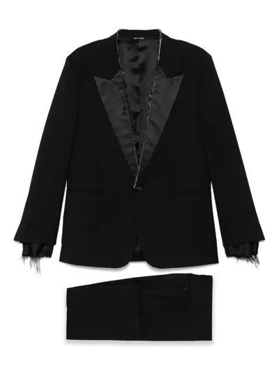 ERALDO FRAYED-DETAIL SUIT