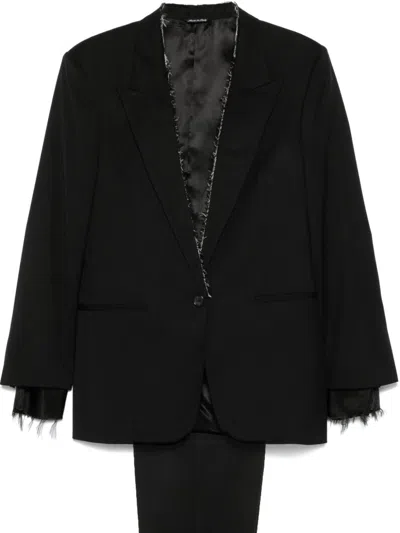 Eraldo Frayed Suit In Black